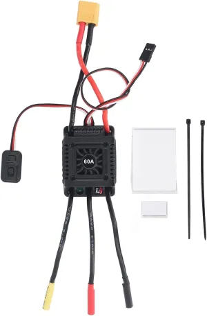 1 10 Brushless ESC, and, Adjustable Acceleration, Proportional Braking, for Outdoor RC Racing
