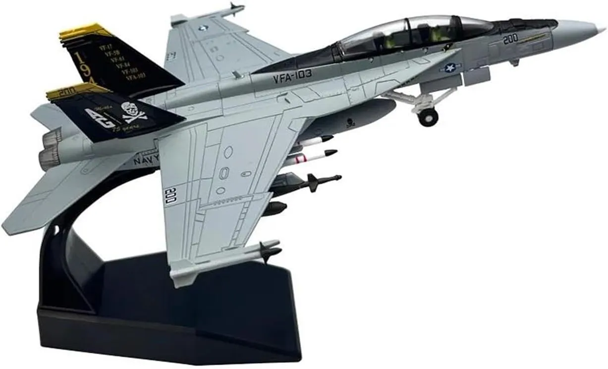 1/100 Scale F-18 F18 VF03 for Strike Fighter Toy Jet Aircraft Metal Military Diecast Plane Model Miniatures Set(F-18(II) VFA-2)
