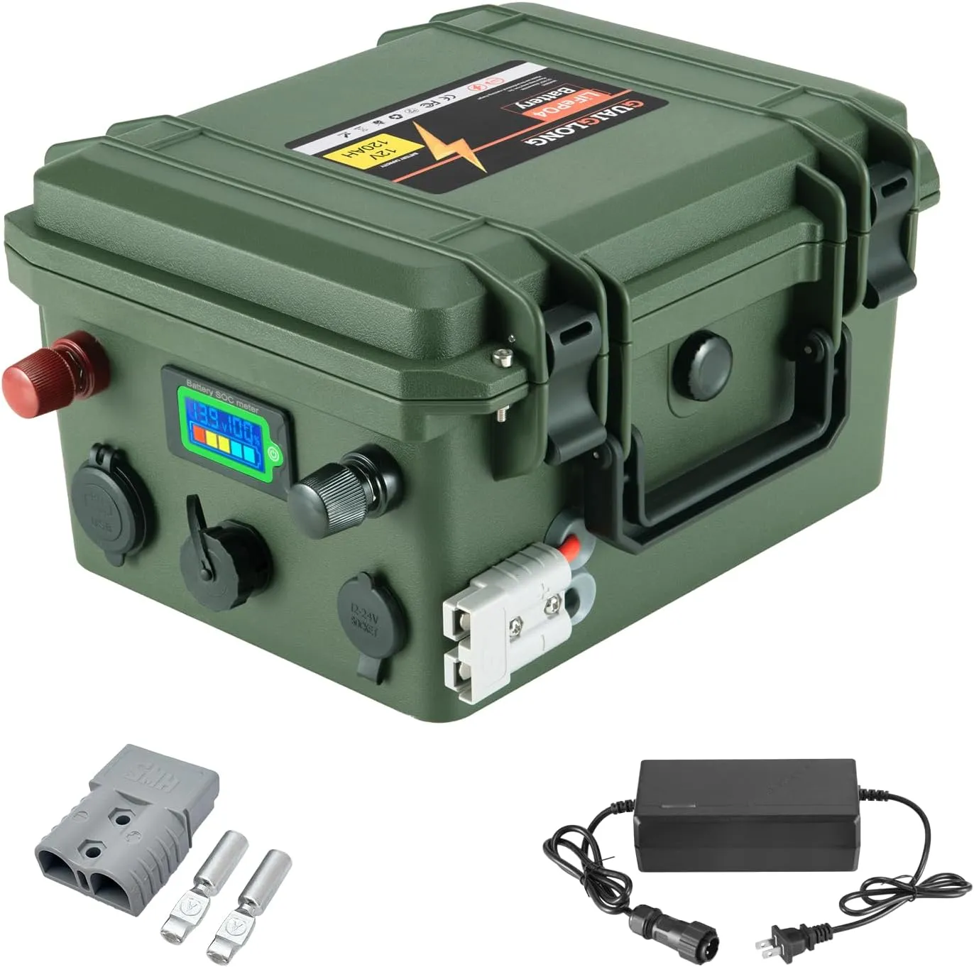 12V 120Ah LiFePO4 Battery,Marine Battery Built-in 100A BMS 1536Wh,8000  Deep Cycle Lithium Batteries 12V for Trolling Motor,Boat,RV,Solar and Off Grid Applications