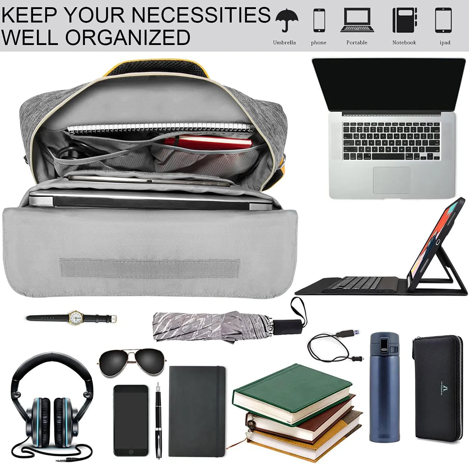 13 14 Inch Hybrid Laptop Backpack Shoulder Bag for MacBook Pro 14/Air 13, Surface Laptop 7, Galaxy Tab S10 S9 S8 Ultra, Dell XPS 13