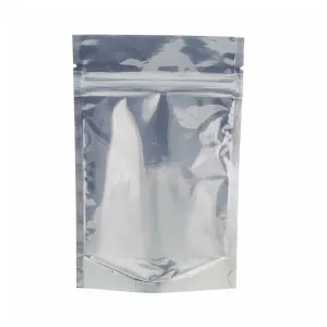 16x24 Reusable Foil Silver Ziplock Bag Full Window