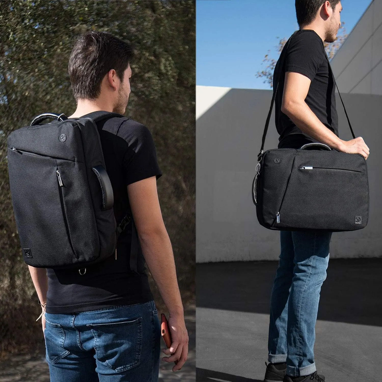 17 17.3 Inch Laptop Shoulder Bag Convertible Backpack Messenger Handbags for ROG Strix Scar 18, VivoBook Pro 17, ThinkPad P71 72