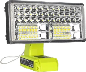 18V Light Compatible with Ryobi 18V Battery,40W 4200LM Spotlight with USB Port, Zinc Alloy 110 Degree Pivoting Head, Led Work Light Floodlight Spotlight