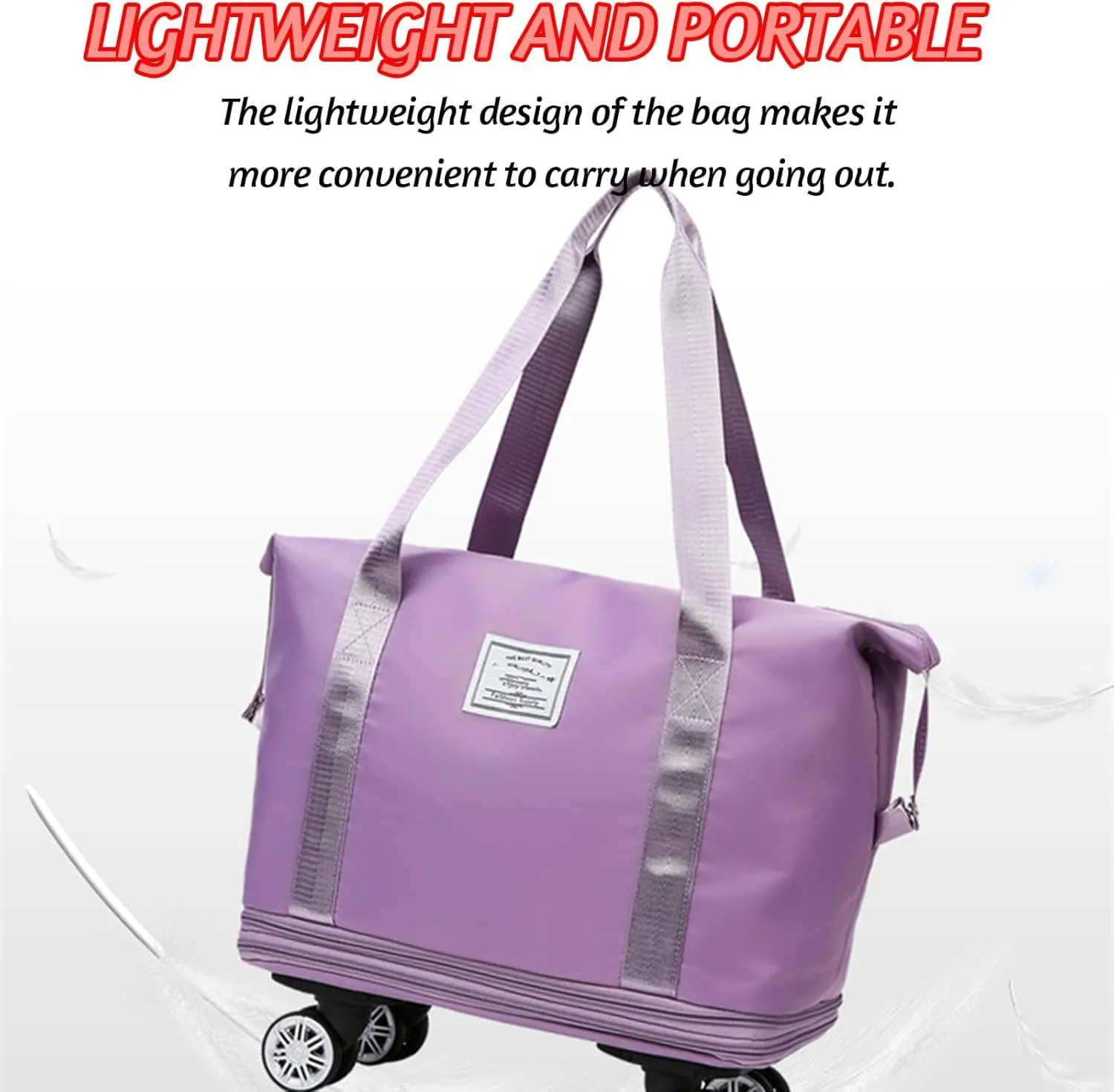 1pc Klarson Expandable Bag with Wheels,Klarson Travel Bag,Foldable Suitcase Collapsible Luggage (#04)