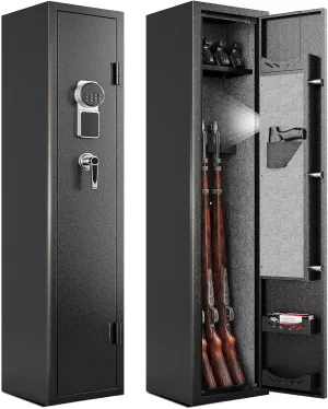 2-3 Gun Safe, Gun safes for Home Rifle and Pistols, Gun Safe for Guns with Quick Access, Gun Safes for Rifles and Shotguns with Removable Gun Racks and Pockets