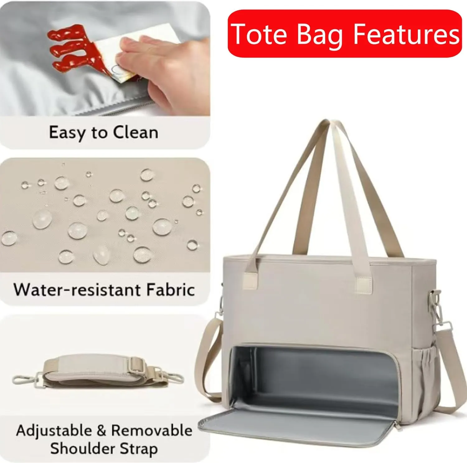 2 in 1 Tote Bag Lunch Bag Combo,Lunch Tote Bag for Women, Large Convertible Laptop Work Handbag for Women