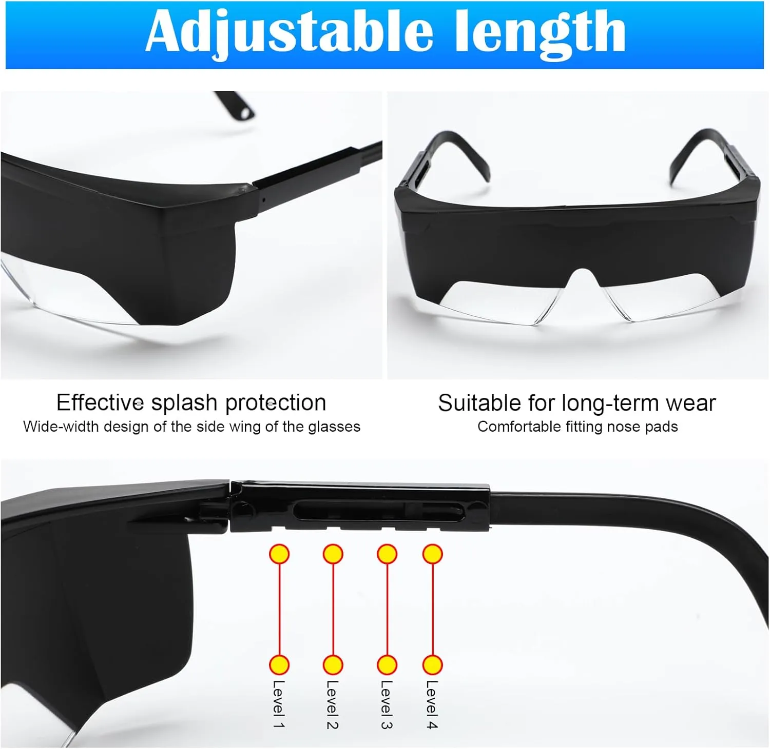 2 Set Aviation Flight Training Glasses Adjustable View Limiting Goggles Device, Tag Light Gun Signal (Black)
