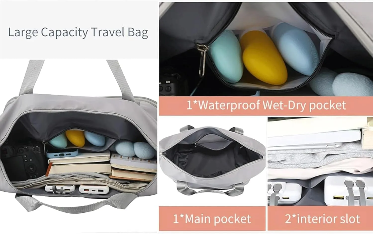 2025 new large capacity travel bag, Expandable Foldable Duffel Bag with Wheels for Travel, Rolling Luggage Carry on Duffel Bag, Wheeled Travel Duffle Bag, Large Weekend Bag for Women & Men(Pink)