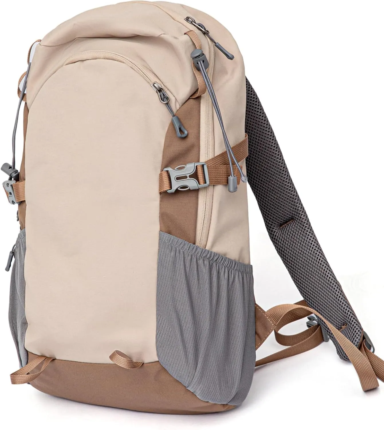 20L Small Hiking Backpack Lightweight, Waterproof Outdoor Hiking Daypack with Padded Shoulder Strap & Back Support, Casual Walking Bag for Women, Khaki