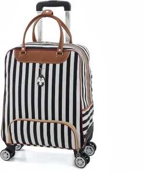 20" Rolling Duffel Bags for Travel with Universal Wheels and Telescoping Handle, Waterproof Oxford Fabric Portable Carry-On Suitcase Spinner Wheeled Travel Luggage for Short Trip Airplanes Boarding, S