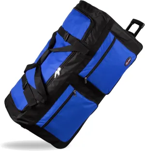 20"/30"/36"/40" Rolling Duffle Bag Travel Wheeled Luggage Suitcase (Blue, 36-inch)