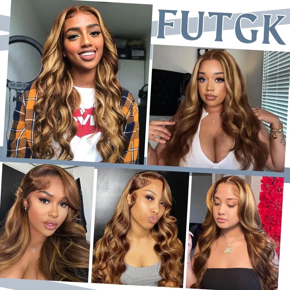 28 Inch Honey Blonde Wig Human Hair 13x6 Lace Front Wig Human Hair Pre Plucked 427 Ombre Body Wave Lace Front Wigs Human Hair 220 Density Blonde Wigs for Black Women