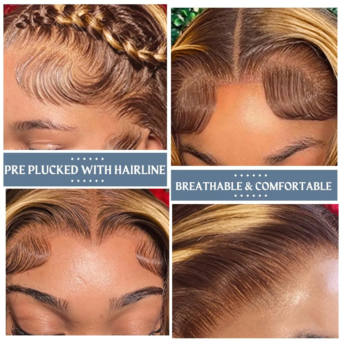 28 Inch Honey Blonde Wig Human Hair 13x6 Lace Front Wig Human Hair Pre Plucked 427 Ombre Body Wave Lace Front Wigs Human Hair 220 Density Blonde Wigs for Black Women