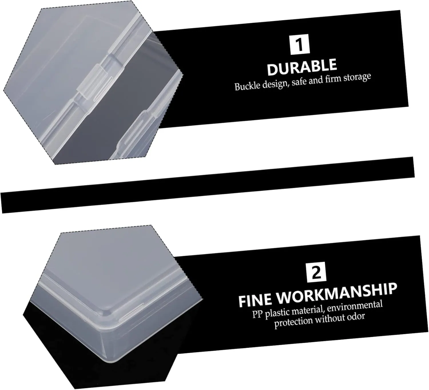 2sets Transparent Small Cards Storage Box Delicate Organizer for Multifunctional Containers Design for Easy Viewing 6pcs*2