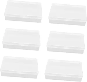2sets Transparent Small Cards Storage Box Delicate Organizer for Multifunctional Containers Design for Easy Viewing 6pcs*2