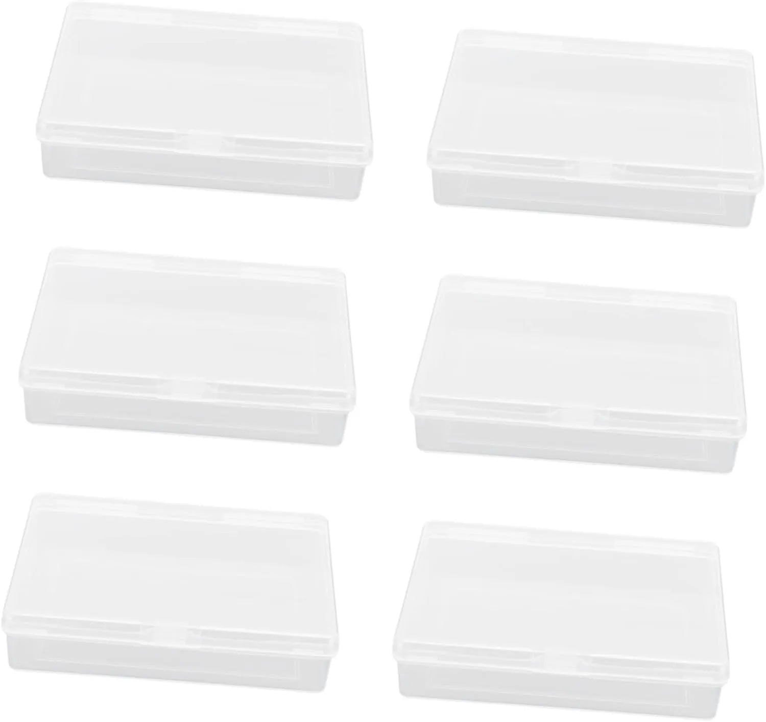 2sets Transparent Small Cards Storage Box Delicate Organizer for Multifunctional Containers Design for Easy Viewing 6pcs*2