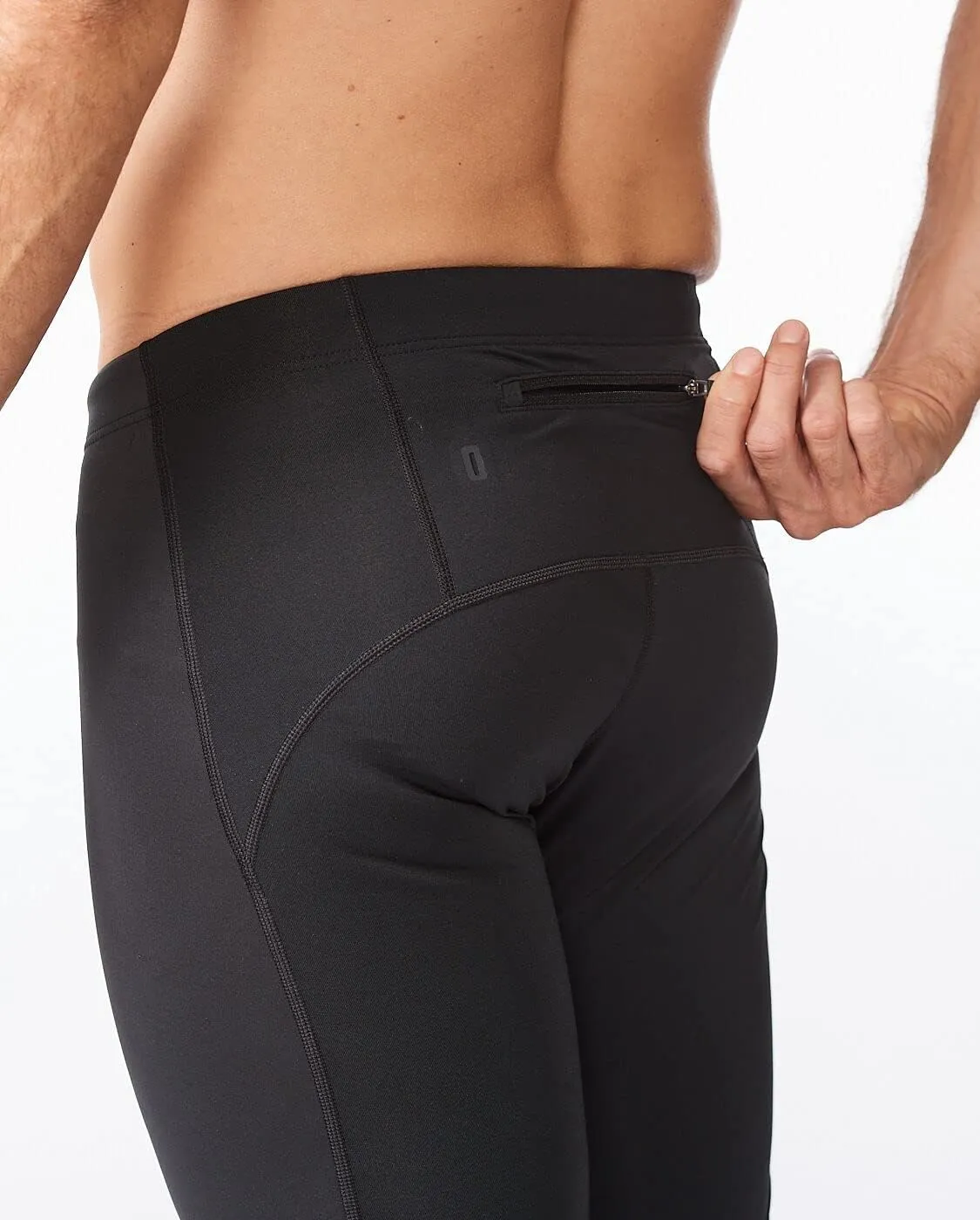 2XU Men's Ignition Shield Compression Tights - Powerful Support & Warmth - Black/Black Reflective