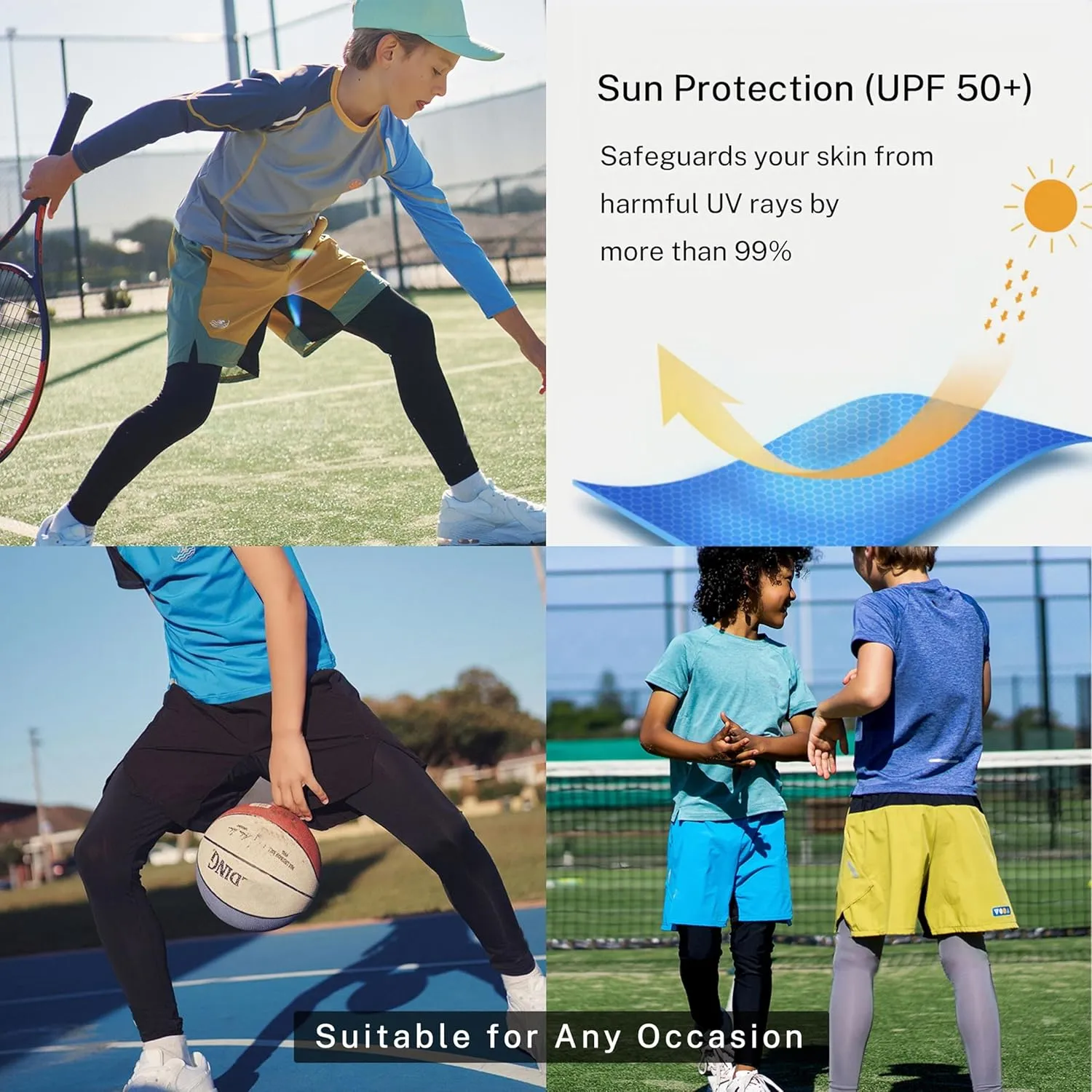 3 Pack Boys Compression Shirt Short Sleeve Youth Athletic Undershirt Kids Quick Dry Athletic Base Layer T-Shirt