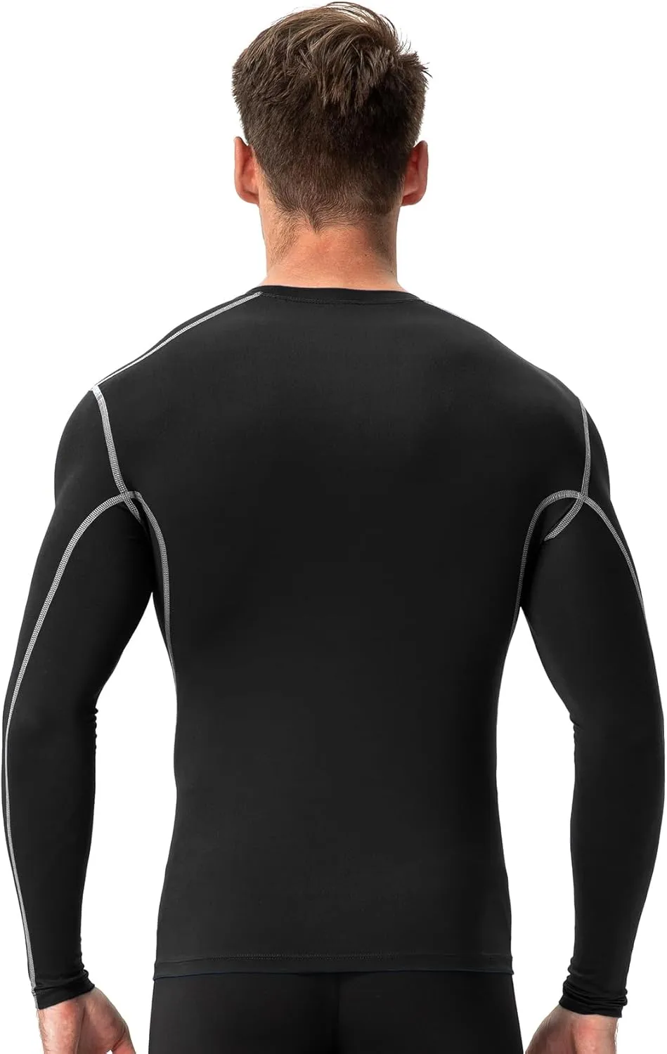 3 Pack Cool Dry Compression Shirts for Men Long Sleeve Baselayer Tops Running Workout T Shirt