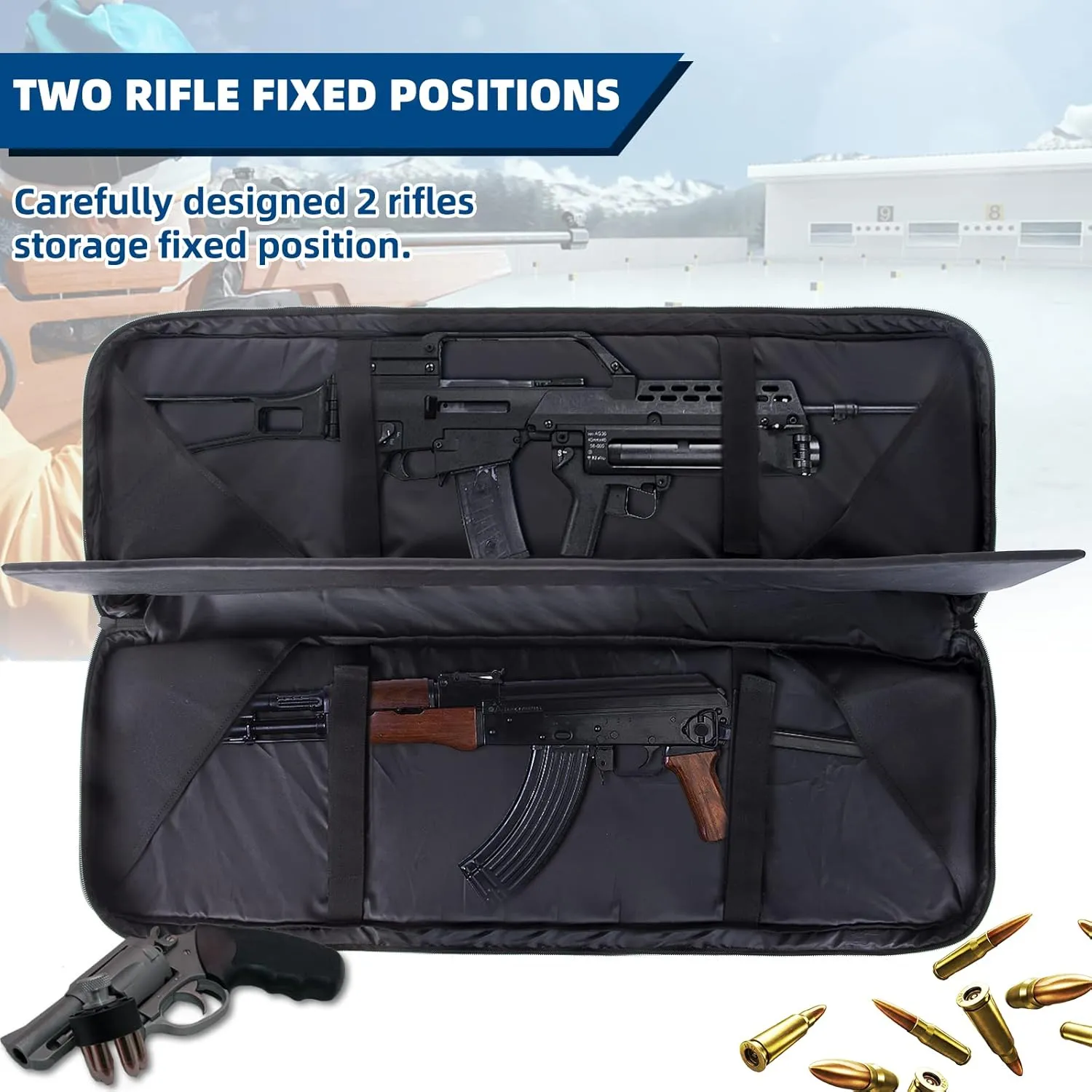30 36 42 inch Rifle Bag Soft Gun Case 900D Convertible Tactical Backpack for Shooting and Hunting Include Mag Pouch