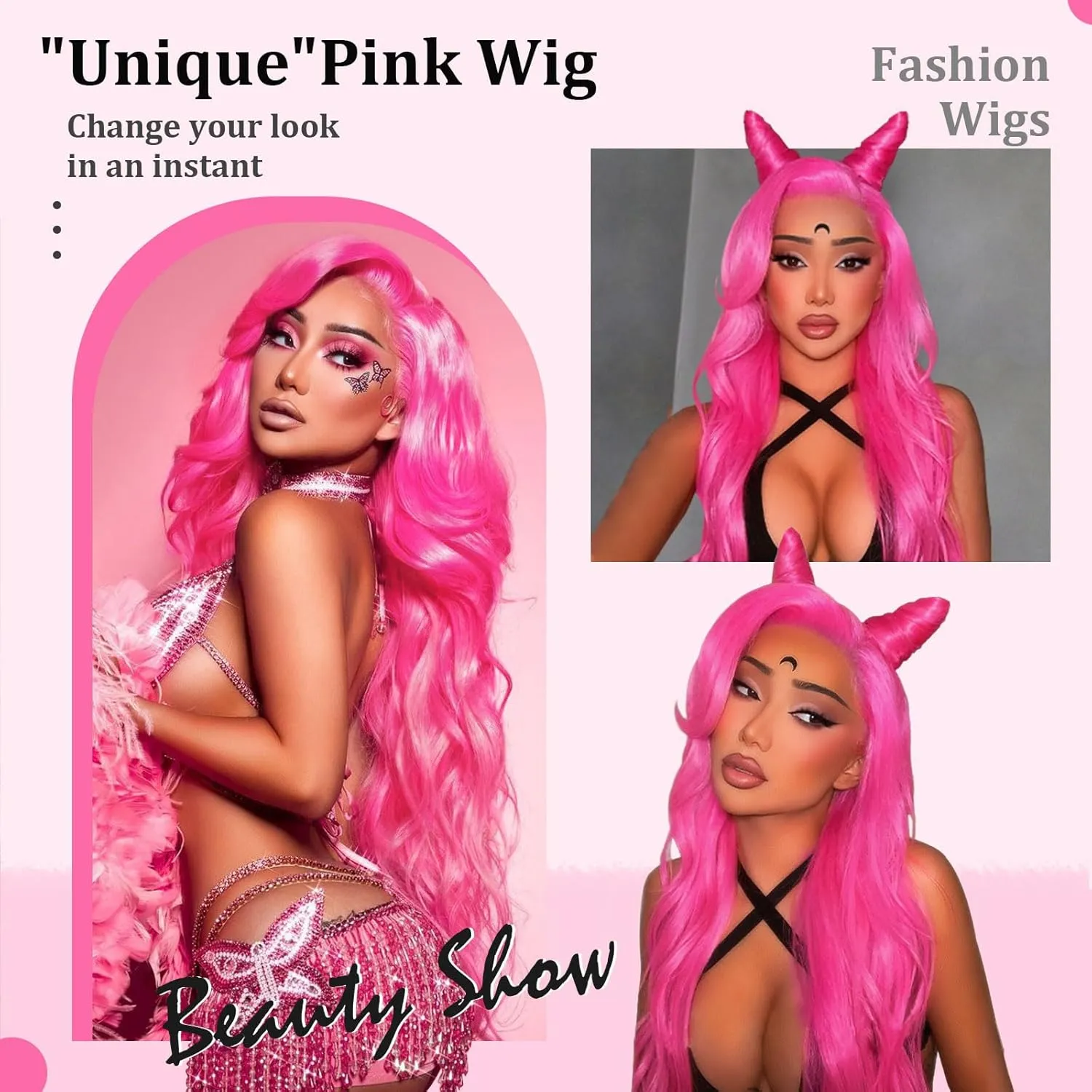 30 Inch Pink Lace Front Wig Human Hair 200 Density 13x4 HD Lace Front Wigs Human Hair Pre Plucked with Baby Hair Glueless Colored Body Wave Wig Frontal Wigs