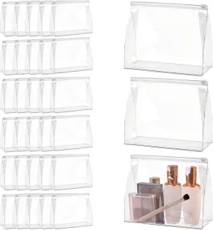 30 Pcs Mini Clear Makeup Bag,Clear Cosmetic Bags with Zipper,Travel Makeup Bag, Small Cosmetic Bag Essential Makeup Accessories for Home and Traveling