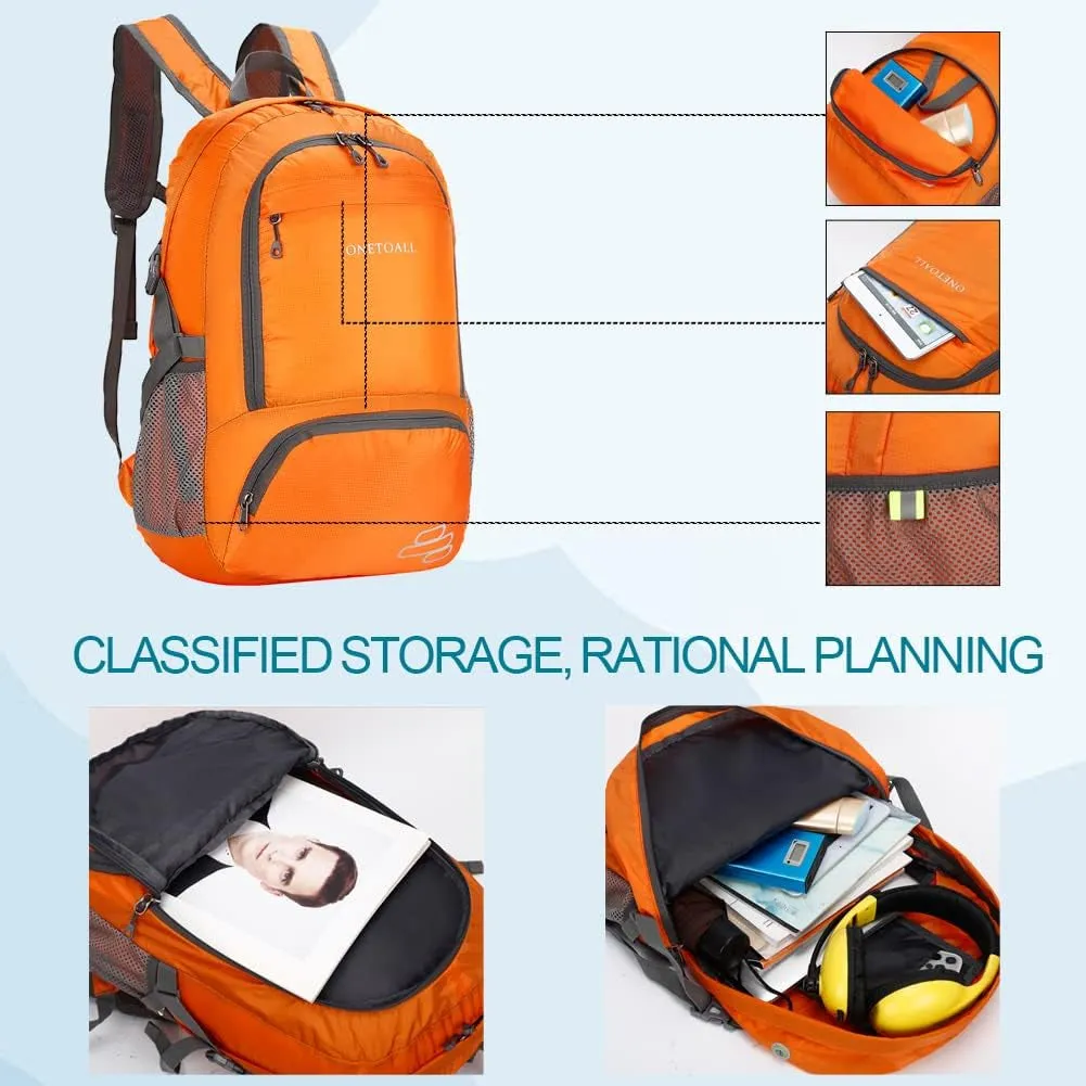 30L Packable Backpack, Lightweight Hiking Backpacks, Foldable Water Resistant Travel Hiking Camping Daypack Backpack