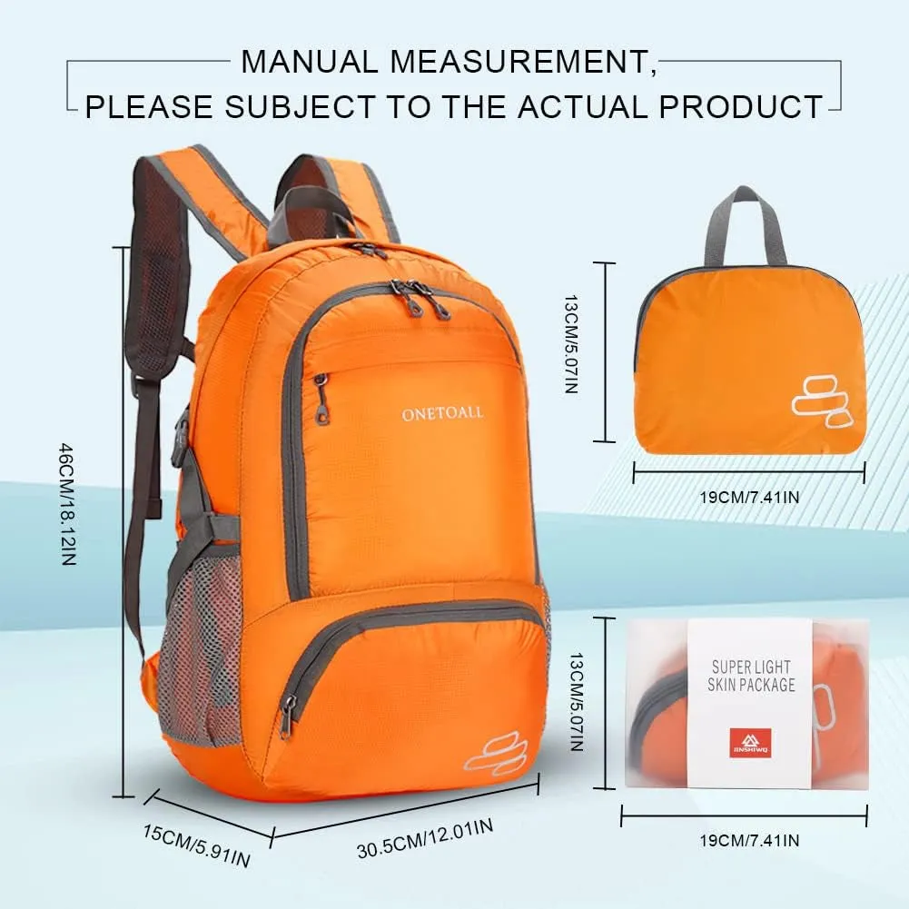 30L Packable Backpack, Lightweight Hiking Backpacks, Foldable Water Resistant Travel Hiking Camping Daypack Backpack