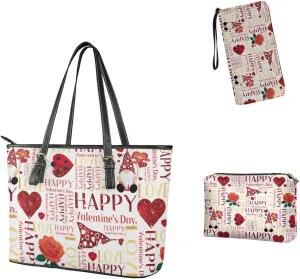 3Pcs Crossbody Bags Set Tote Bag for Women Clutch Purses for Women Wristlet Wallets for Women