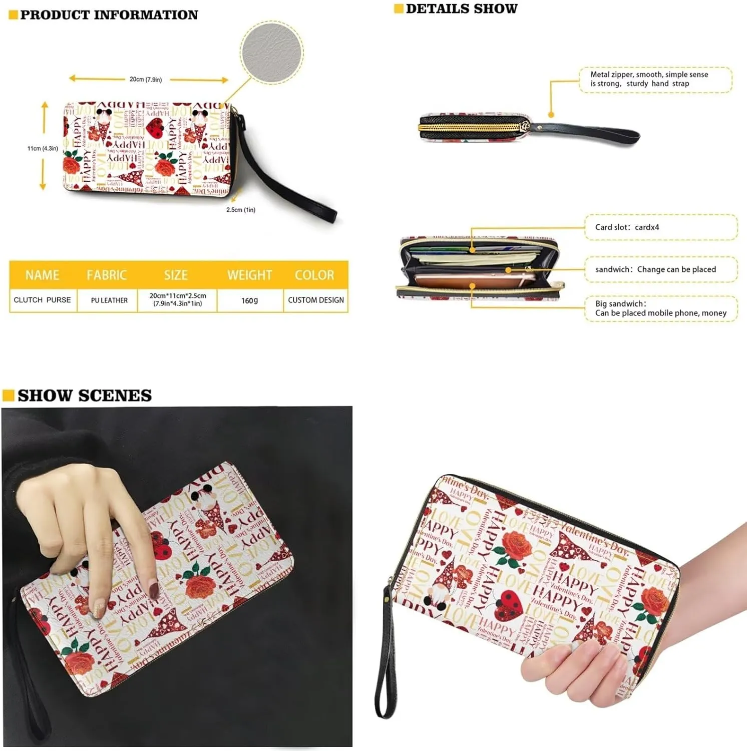 3Pcs Crossbody Bags Set Tote Bag for Women Clutch Purses for Women Wristlet Wallets for Women