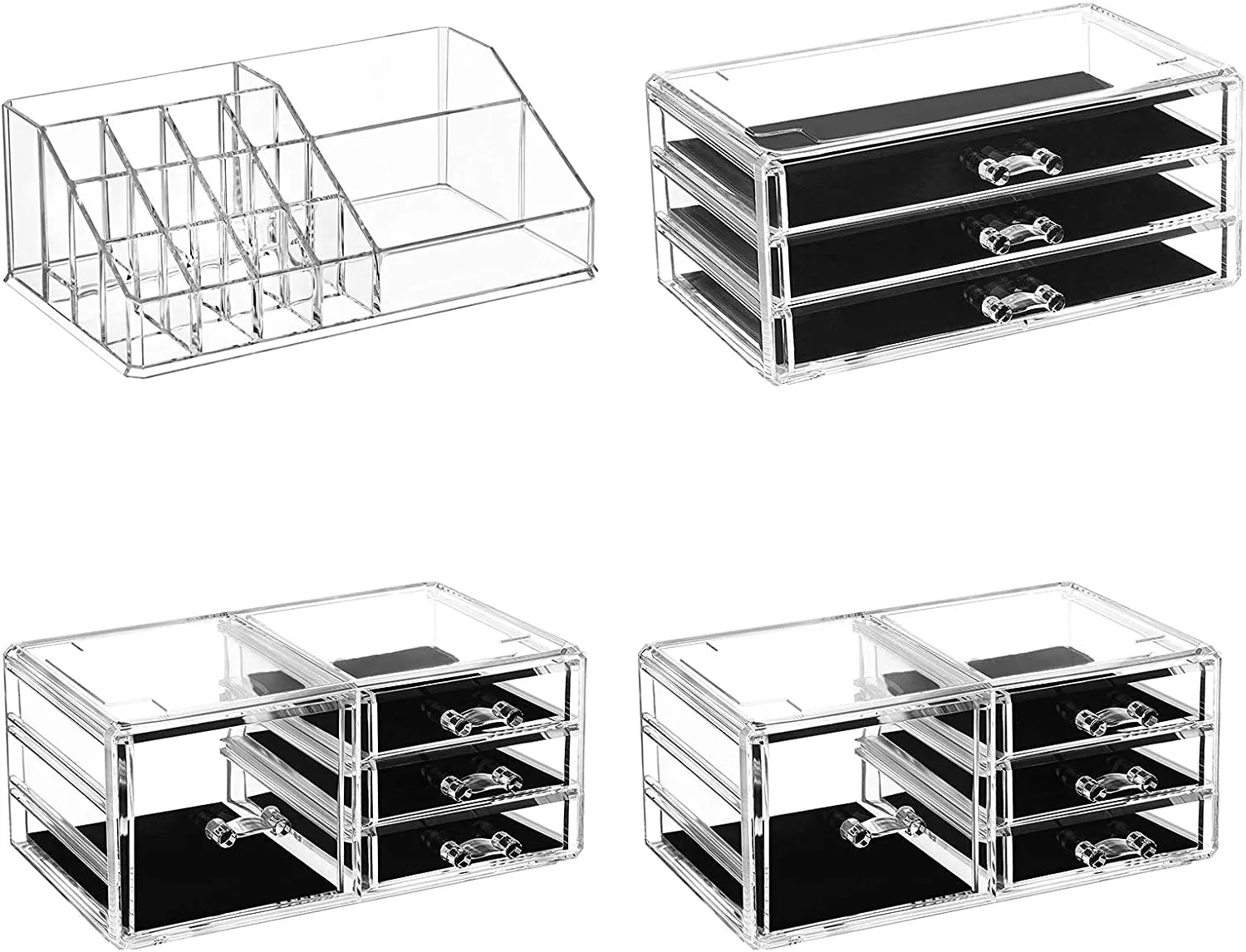 4 in 1 Large Make-up Storage Box Organiser