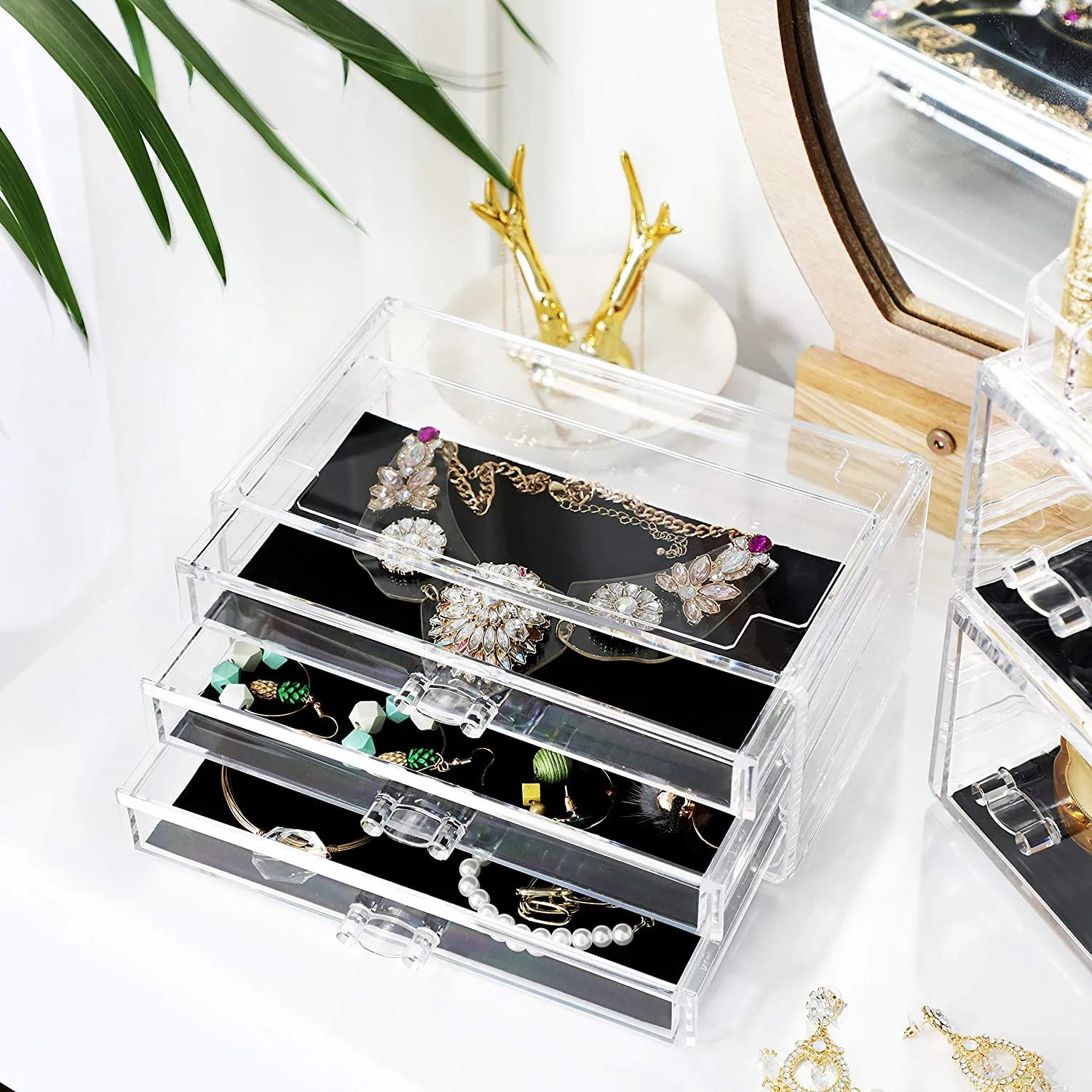 4 in 1 Large Make-up Storage Box Organiser