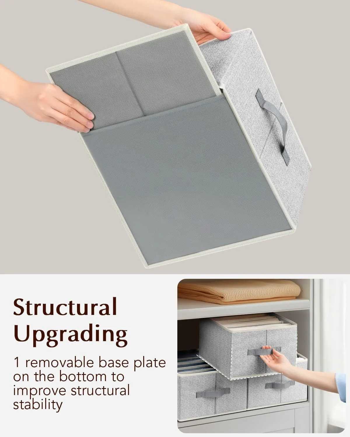 4 Pack Blended Clothes Drawer Organizer, 5-Cell Foldable Wardrobe Clothes Organizer with Handles, Closet Organizers and Storage for Jeans, T-shirts