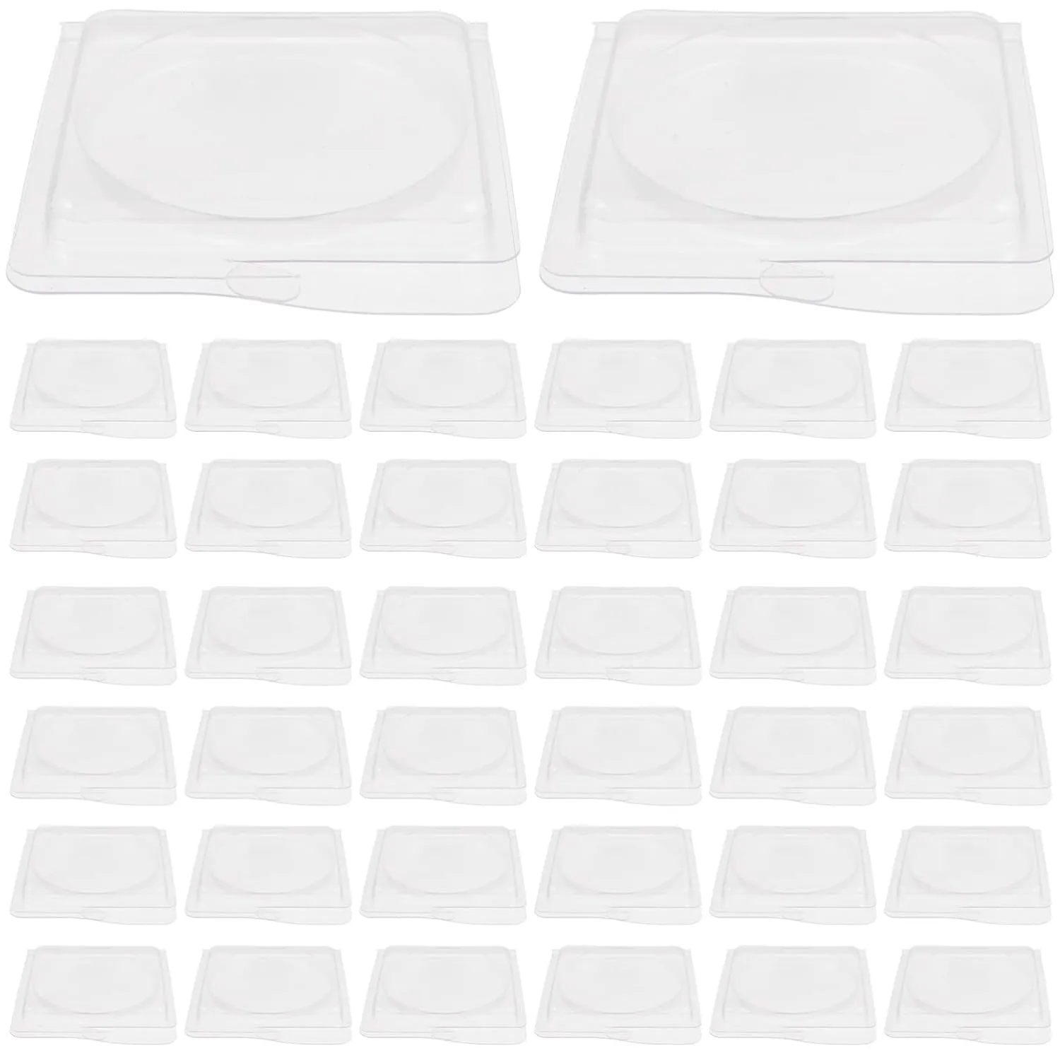 40pcs Transparent Blush and Highlighter Storage Box Refillable Eyeshadow Palette Blisters Material for Custom Makeup Projects