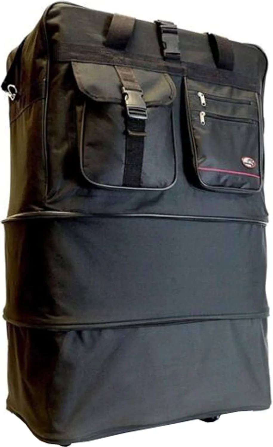 40" Rolling 3 Tiers Expandable Wheeled Duffle Bag / Lightweight Spinner Suitcase Luggage (24" x 16" x 40")