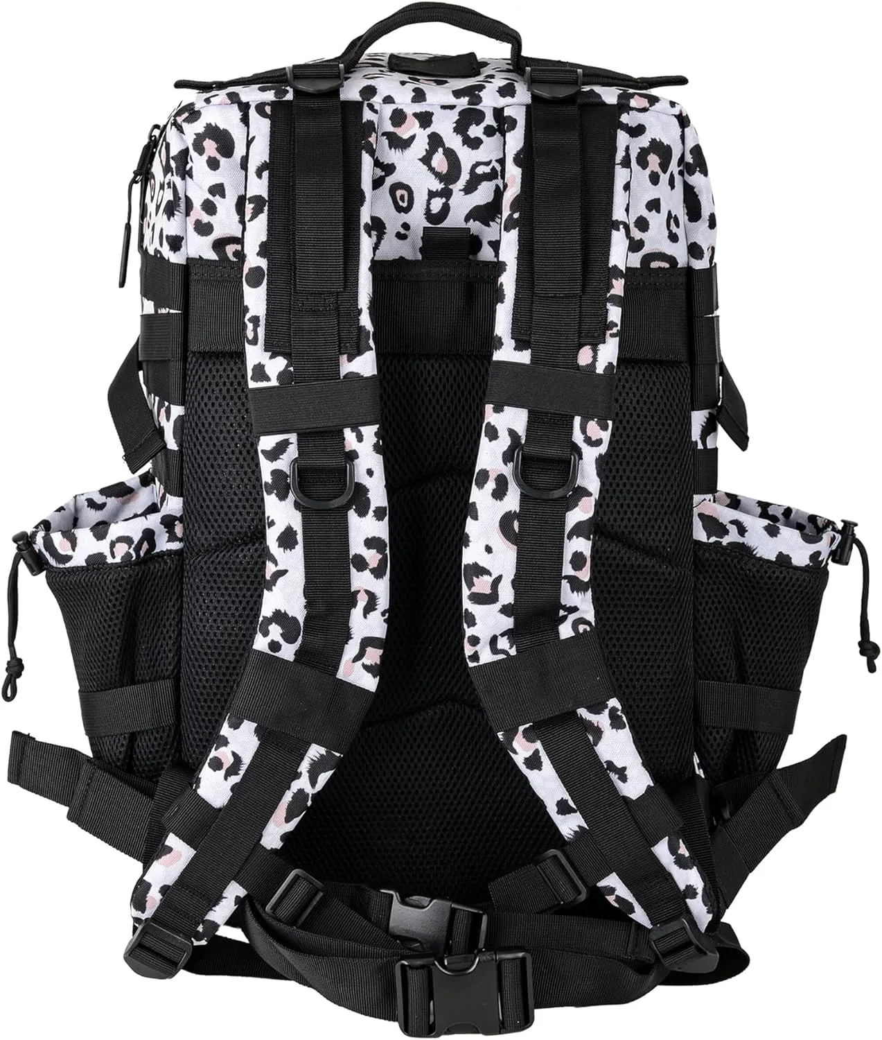 45L Military Tactical Backpack Water-Resistant Army Bag Rucksack MOLLE System - Hydration Compatible Bug Out Bag for Hiking,Gym,Assault Pack,Survival Gear (19.7x11.8)(Leopard print)