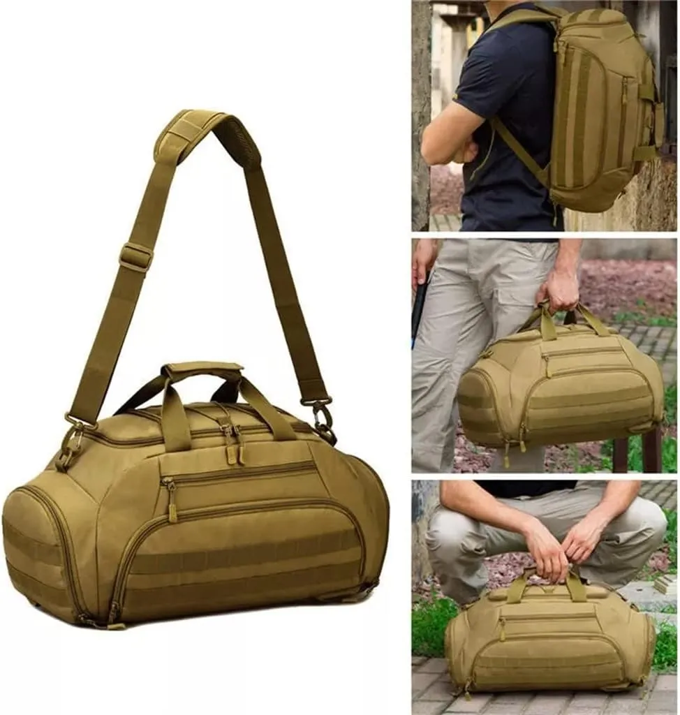 45L Outdoor Sports Backpack Camouflage Backpack Large Capacity Handbag Camping Travel Rucksack(C)