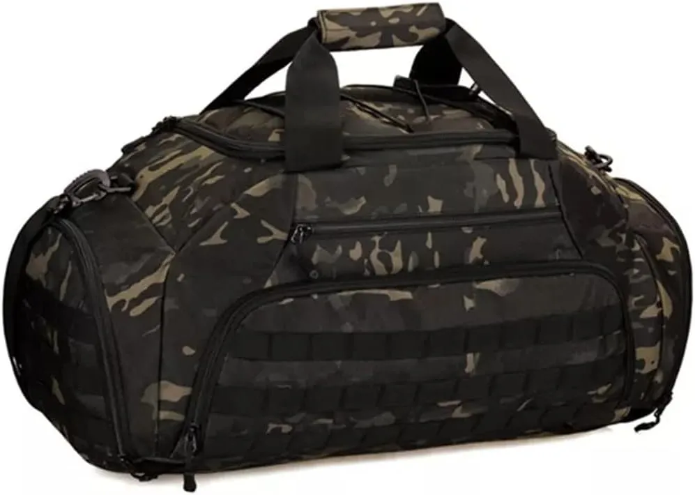 45L Outdoor Sports Backpack Camouflage Backpack Large Capacity Handbag Camping Travel Rucksack(C)