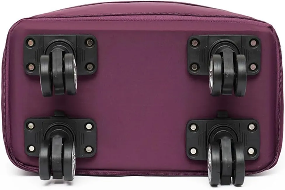 45L Pepepo Travel Bag with Wheels, 2025 New Large Fold Capacity Travel Bag Waterproof Expandable- Universal Wheel Removable for Women Men Airplane Carry on (Light Purple)