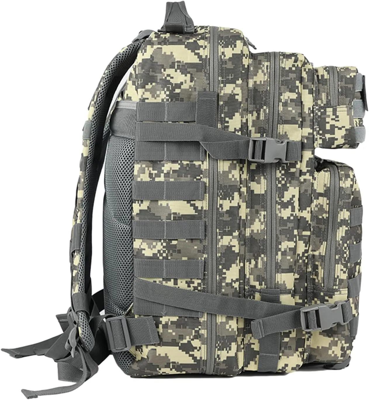 45L Tactical Backpack for Men & Women,Military Molle Rucksack with 900D Fabric,3-Day Bug Out Bag,Hiking Trekking Gym Emergency Survival Backpack(ACU)