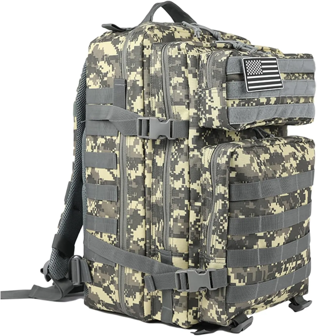 45L Tactical Backpack for Men & Women,Military Molle Rucksack with 900D Fabric,3-Day Bug Out Bag,Hiking Trekking Gym Emergency Survival Backpack(ACU)