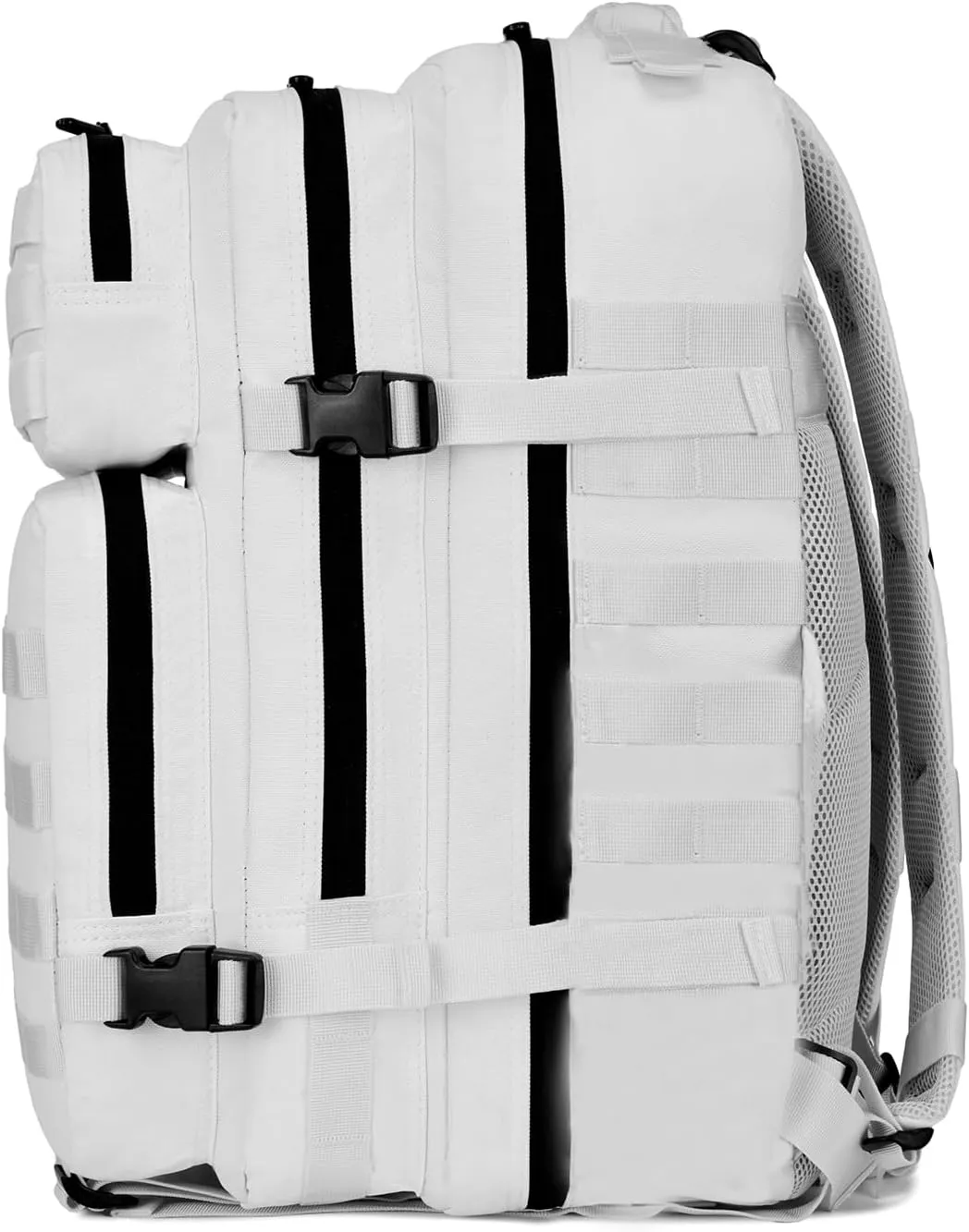 45L Tactical Backpack for Men & Women,Military Molle Rucksack with 900D Fabric,3-Day Bug Out Bag,Hiking Trekking Gym Emergency Survival Backpack(White)
