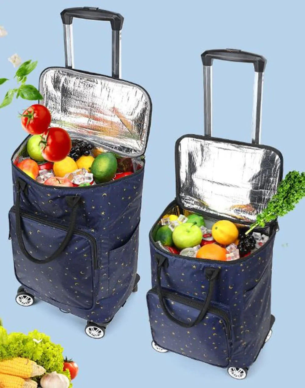 5-Wheeled Household Foldable and Detachable Shopping cart（KL5J）