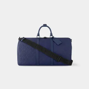 50 Satisfied clients Monogram-embossed Keepall Markdown Leather Taurillon Bandoulière