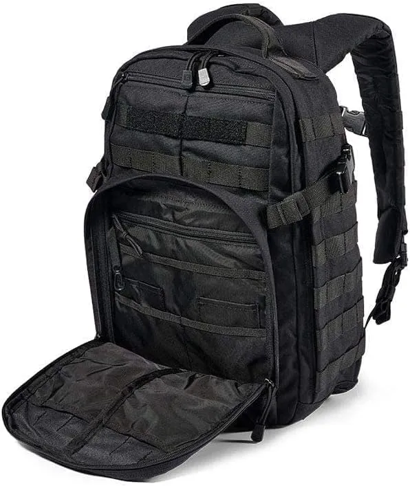 5.11 Tactical Backpack – Rush 12 2.0 – Military Molle Pack, CCW with Multiple Compartments, 24 Liter, Small, Style 56561, Black