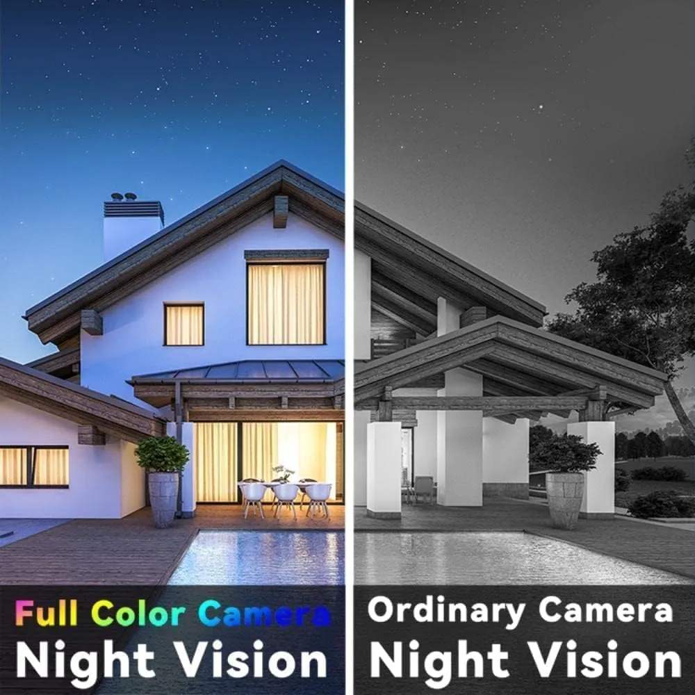5MP Full Color Night Vision ColorVu Turret Dome IP Camera with Visible White LED Lights, 2.8mm Wide Angle, Outdoor Built in Mic, Plug and Play Compatible with Hik Vision NVR