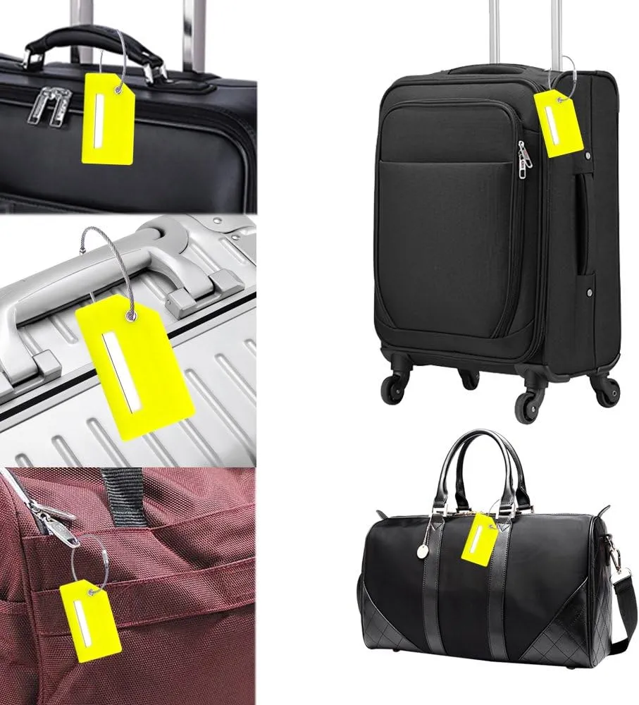 5Pack Silicone Luggage Tag with Name ID Card Perfect to Quickly Spot Luggage Suitcase by Ovener