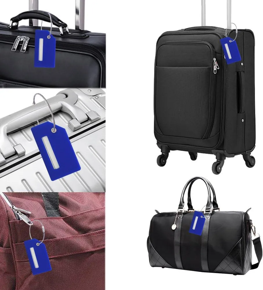 5Pack Silicone Luggage Tag with Name ID Card Perfect to Quickly Spot Luggage Suitcase by Ovener