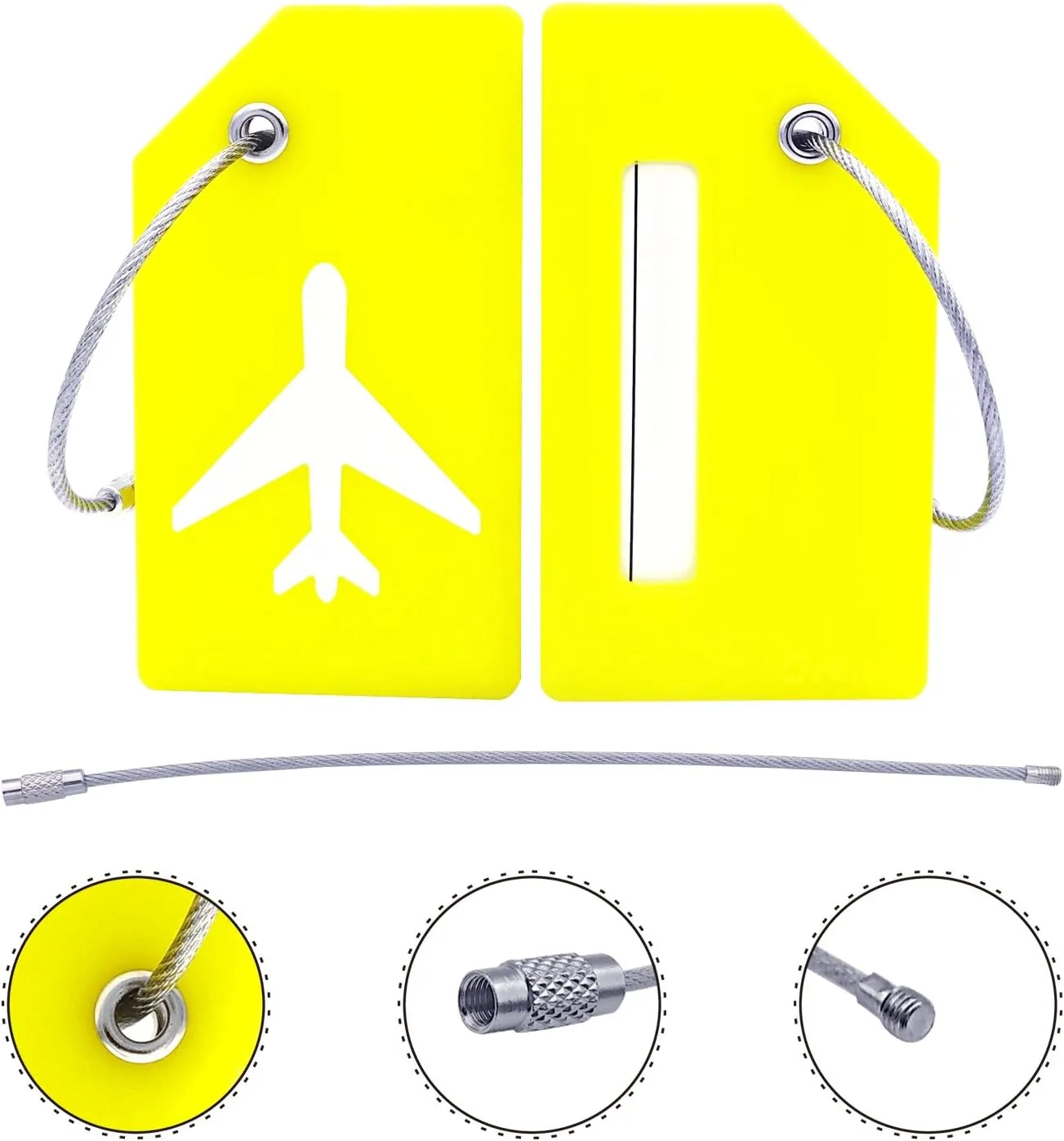 5Pack Silicone Luggage Tag with Name ID Card Perfect to Quickly Spot Luggage Suitcase by Ovener