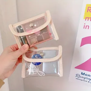 5pcs Transparent Makeup Bags – PVC Travel Toiletry Bags with Zipper Closure